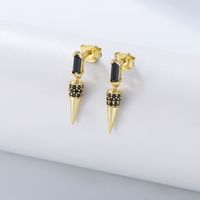 1 Pair Retro Classic Style Geometric Sterling Silver Ear Studs main image 1
