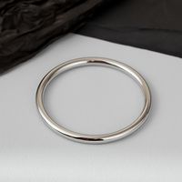 Simple Style Classic Style Solid Color Titanium Steel Polishing Bangle sku image 1