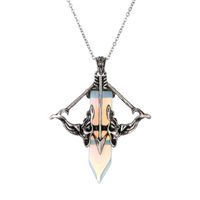 Streetwear Colorful Stainless Steel Natural Stone Plating Pendant Necklace sku image 7