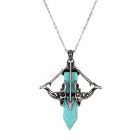 Streetwear Colorful Stainless Steel Natural Stone Plating Pendant Necklace sku image 10