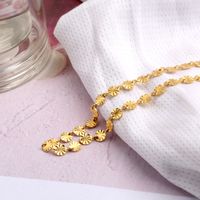 Simple Style Flower Titanium Steel Plating 18k Gold Plated Women's Anklet main image 4
