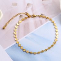 Simple Style Flower Titanium Steel Plating 18k Gold Plated Women's Anklet main image 1