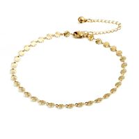 Simple Style Flower Titanium Steel Plating 18k Gold Plated Women's Anklet main image 5