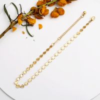 Simple Style Flower Titanium Steel Plating 18k Gold Plated Women's Anklet main image 2