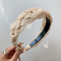 Sweet Heart Shape Twist Gauze Hair Band sku image 3