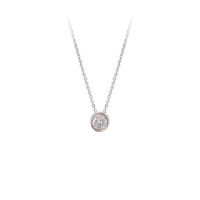 Simple Style Round Copper Zircon Necklace In Bulk main image 4