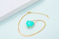 Casual Simple Style Heart Shape Copper Plating Inlay Zircon Women's Earrings Necklace sku image 2
