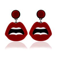 Sexy Simple Style Lips Arylic Women's Drop Earrings sku image 2