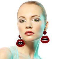 Sexy Simple Style Lips Arylic Women's Drop Earrings main image 3