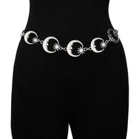 Ins Style Retro Sun Alloy Chain Women's Waist Chain sku image 4