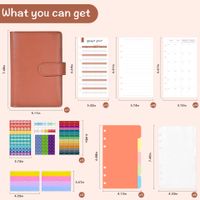 Creative Solid Color Imitation Leather Page Bookkeeping Notebook 1 Piece sku image 15