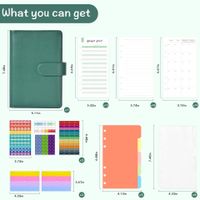 Creative Solid Color Imitation Leather Page Bookkeeping Notebook 1 Piece sku image 14