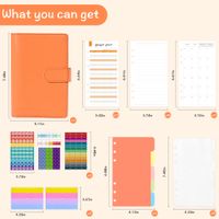 Creative Solid Color Imitation Leather Page Bookkeeping Notebook 1 Piece sku image 13