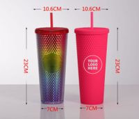 Double-layer Plastic Straw Cup Large Capacity Creative 710ml Cup Portable Cup main image 4