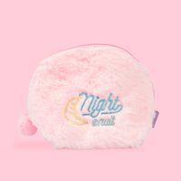 Fashion Plush Cosmetic Bag Cute Moon Letter Embroidery Wash Lazy Storage Bag Korean Girl Travel Nihaojewelry sku image 1