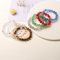 Sweet Simple Style Geometric Artificial Crystal Glass Wholesale Bracelets main image 1