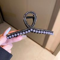 Women's Modern Style Geometric Solid Color Alloy Inlay Artificial Pearls Artificial Diamond Hair Clip sku image 2