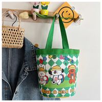 Women's Medium Spring&summer Canvas Cute Basic Canvas Bag Handbag sku image 4