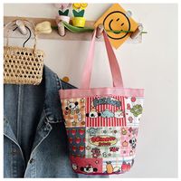 Women's Medium Spring&summer Canvas Cute Basic Canvas Bag Handbag sku image 3