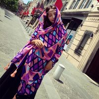 Women's Ethnic Style Flower Thick Twill Cotton Printing Shawl sku image 33