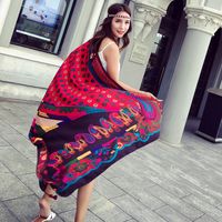 Women's Ethnic Style Flower Thick Twill Cotton Printing Shawl sku image 31
