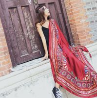 Women's Ethnic Style Flower Thick Twill Cotton Printing Shawl sku image 32