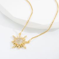 Ins Style Star Copper Zircon Pendant Necklace In Bulk sku image 2