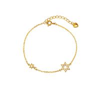 Simple Style Star Copper Zircon Bracelets In Bulk sku image 2