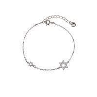 Simple Style Star Copper Zircon Bracelets In Bulk sku image 1