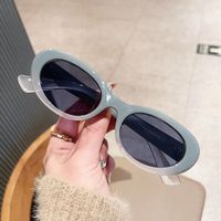 Streetwear Solid Color Ac Oval Frame Full Frame Women's Sunglasses main image 4