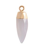 Simple Style Classic Style Water Droplets Natural Stone Plating Pendants sku image 5