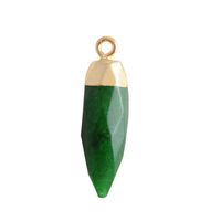 Simple Style Classic Style Water Droplets Natural Stone Plating Pendants sku image 7