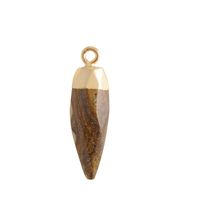 Simple Style Classic Style Water Droplets Natural Stone Plating Pendants sku image 3