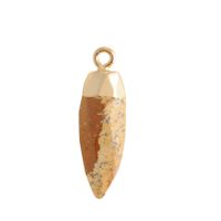 Simple Style Classic Style Water Droplets Natural Stone Plating Pendants sku image 11