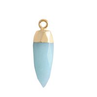 Simple Style Classic Style Water Droplets Natural Stone Plating Pendants sku image 8