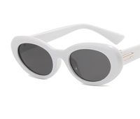 Streetwear Solid Color Ac Oval Frame Full Frame Women's Sunglasses sku image 8