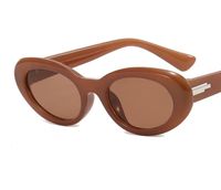 Streetwear Solid Color Ac Oval Frame Full Frame Women's Sunglasses sku image 6