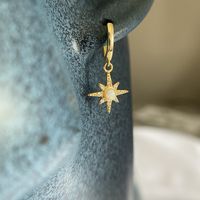 Simple Style Star Sterling Silver Inlay Opal Zircon Drop Earrings 1 Pair main image 4