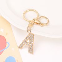 Korean Style Letter Zinc Alloy Inlay Artificial Gemstones Unisex Bag Pendant Keychain main image 4