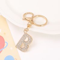 Korean Style Letter Zinc Alloy Inlay Artificial Gemstones Unisex Bag Pendant Keychain main image 2
