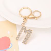 Korean Style Letter Zinc Alloy Inlay Artificial Gemstones Unisex Bag Pendant Keychain sku image 13