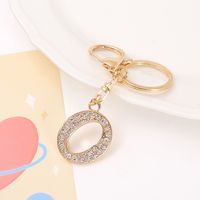 Korean Style Letter Zinc Alloy Inlay Artificial Gemstones Unisex Bag Pendant Keychain sku image 15