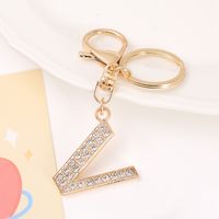 Korean Style Letter Zinc Alloy Inlay Artificial Gemstones Unisex Bag Pendant Keychain sku image 22