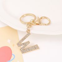Korean Style Letter Zinc Alloy Inlay Artificial Gemstones Unisex Bag Pendant Keychain sku image 23