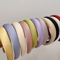 Simple Style Solid Color Satin Handmade Hair Band main image 1