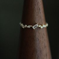 Modern Style Leaf Sterling Silver Plating Lace Inlay Zircon Gold Plated Rings main image 6