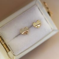 1 Pair Simple Style Heart Shape Sterling Silver Plating Ear Studs sku image 2