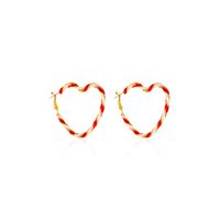 Casual Modern Style Heart Shape Key Alloy Metal Copper Asymmetrical Pearl Plating 18k Gold Plated Gold Plated Silver Plated Women's Drop Earrings sku image 20