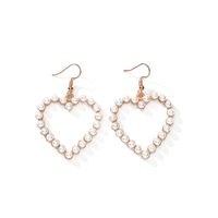 Casual Modern Style Heart Shape Key Alloy Metal Copper Asymmetrical Pearl Plating 18k Gold Plated Gold Plated Silver Plated Women's Drop Earrings sku image 10