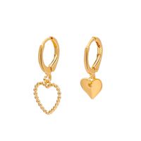 Casual Modern Style Heart Shape Key Alloy Metal Copper Asymmetrical Pearl Plating 18k Gold Plated Gold Plated Silver Plated Women's Drop Earrings sku image 18